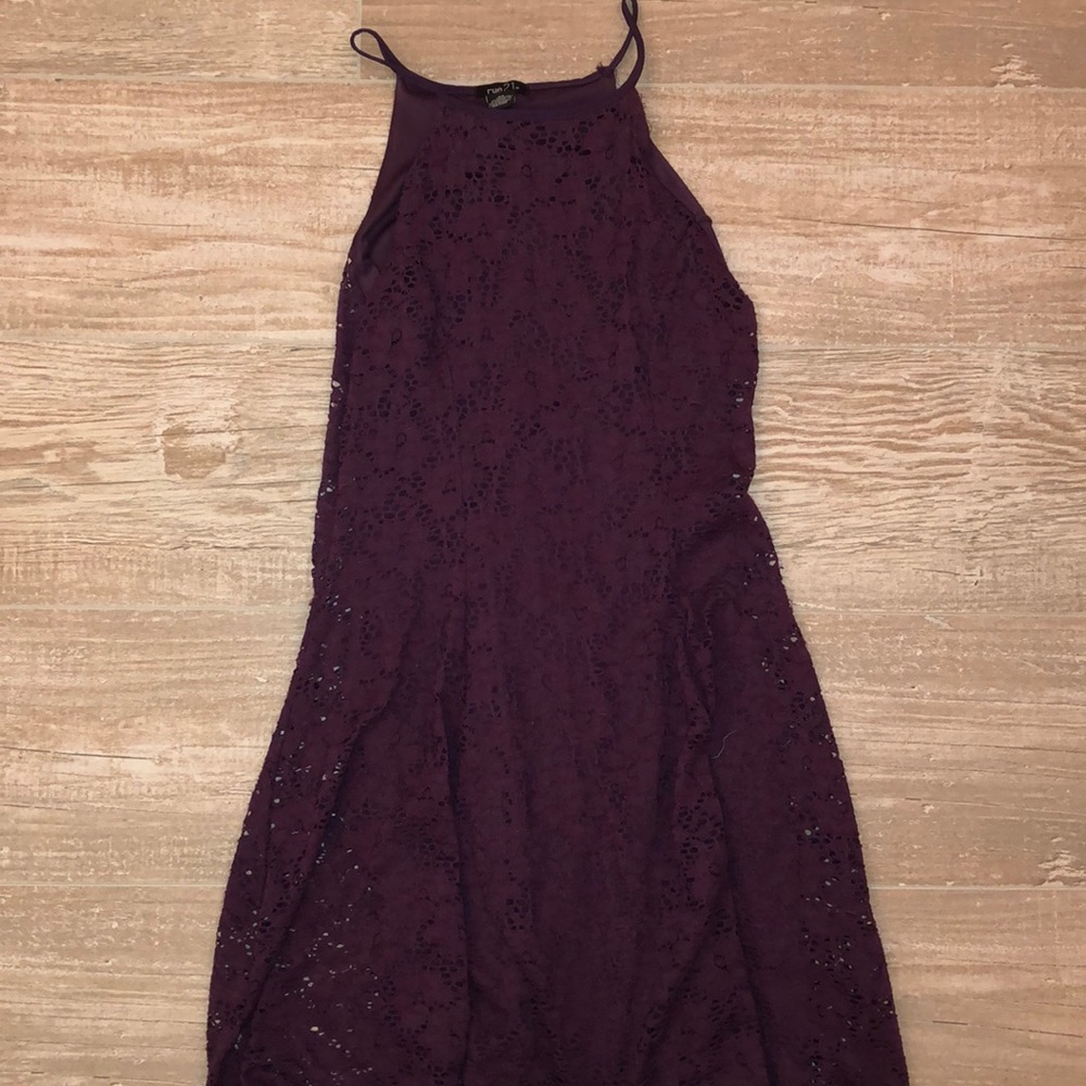 Purple lace spring dress